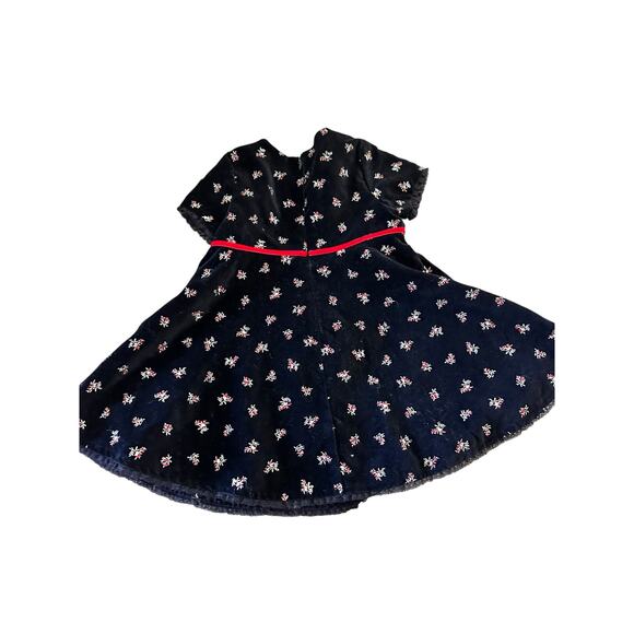 The Children’s Place Girls' Black embroidered Velvet holiday Dress Size 18M - Picture 2 of 8